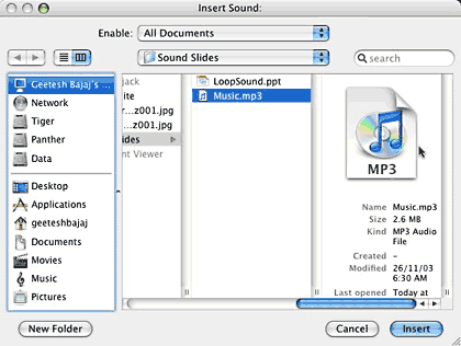 play a music file across slides powerpoint for mac 2008